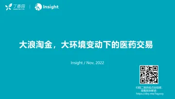 大浪淘金,大环境变动下的医药交易-丁香园-2022.11-39页