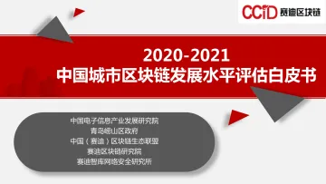 《2020-2021中国城市区块链发展水平评估白皮书》