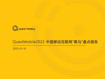 2022中国移动互联网“黑马”盘点报告-QuestMobile-2023.1.10-31页