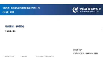 新能源行业月度投资观点(2023年1月):万象更新,乐观前行-20230108-中航证券-21页