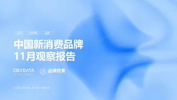 中国新消费品牌11月观察报告-CBNDatax品牌数集-23页