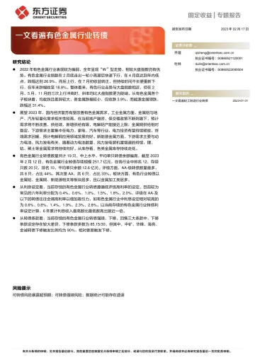 固定收益专题报告：一文看遍有色金属行业转债-20230217-东方证券-17页