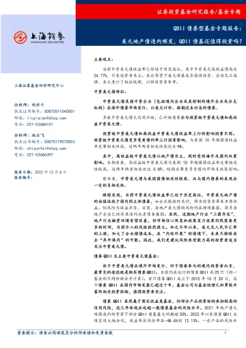 QDII债券型基金专题报告:美元地产债违约频发,QDII债基还值得投资吗?-20221206-上海证券-20页