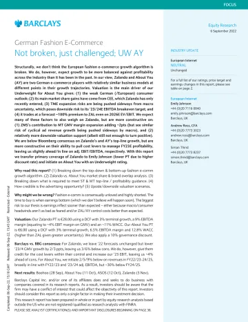 Barclays_German Fashion E-Commerce Not broken, just challenged; UW AY_20220906