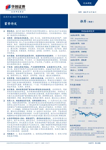 医药行业2023年策略报告:蓄势待发-20221206-华创证券-60页