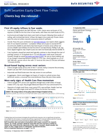 BOA_Securities Equity Client Flow Trends