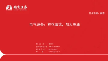 电气设备行业:鲜花着锦,烈火烹油-20220705-南京证券-32页