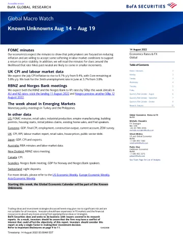 Global Macro Watch Known Unknowns Aug 14 – Aug 19