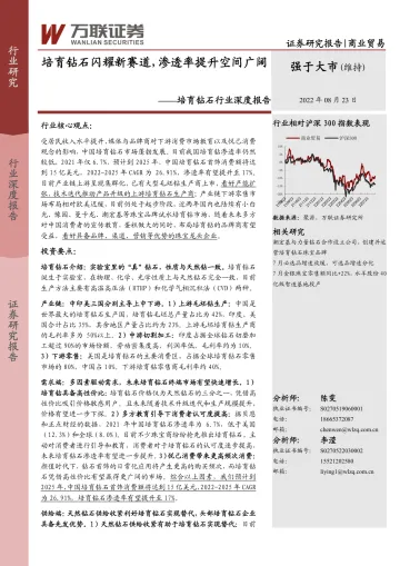培育钻石行业深度报告：培育钻石闪耀新赛道，渗透率提升空间广阔-20220823-万联证券-38页