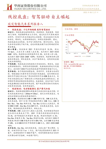 汽车行业琰究智能汽车系列八:线控底盘,智驾驱动,自主崛起-20220827-华西证券-76页