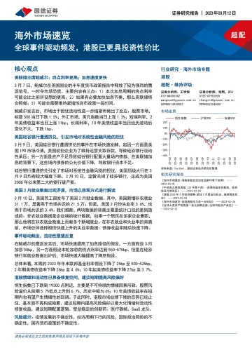 海外市场速览:全球事件驱动频发,港股已更具投资性价比-20230312-国信证券-17页