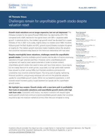 US Thematic Views_ Challenges remain for unprofitable growth stocks despite valuation reset(1)