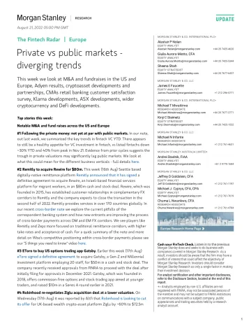 The Fintech Radar-Europe Private vs public markets - diverging trends_1