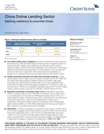 China Online Lending Sector_Seeking resilience in uncertain times