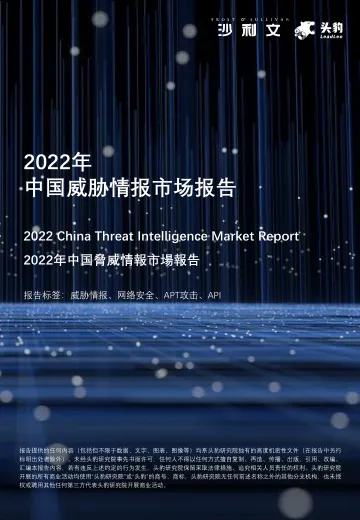 2022中国威胁情报市场报告-29页