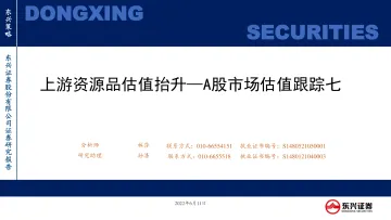 A股市场估值跟踪之七:上游资源品估值抬升-20220611-东兴证券-23页