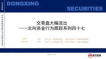 北向资金行为跟踪系列四十七:交易盘大幅流出-20230314-东兴证券-26页