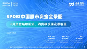 SPDBI中国股市资金全景图:6月资金继续回流,消费板块回流最明显-20220706-浦银国际-60页