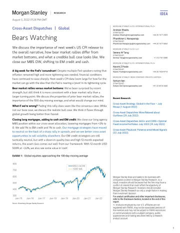Cross Asset - Bears Watching