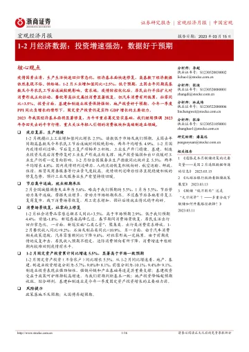 1_2月经济数据：投资增速强劲，数据好于预期-20230315-浙商证券-16页