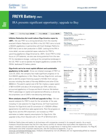 FREYR Battery (FREY)_ IRA presents significant opportunity; upgrade to Buy(1)_1