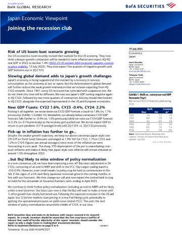 BOFA_Japan Economic Viewpoint_Joining the recession club