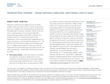 Healthcare Pulse_ Unsettled ... Investor sentiment; market color; sector themes; charts to watch(1)