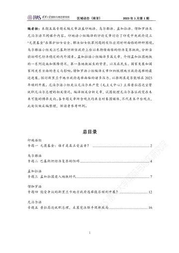 2023年1月第一期-《区域动态》南亚地区 -19页