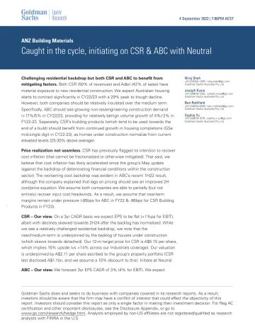 ANZ Building Materials_ Caught in the cycle, initiating on CSR & ABC with Neutral(1)