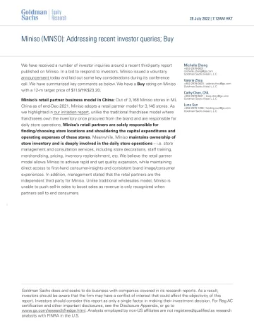 Miniso (MNSO)_ Addressing recent investor queries; Buy(1)