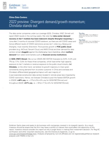 China Data Centers_ 2Q22 preview_ Divergent demand_growth momentum; Chindata stands out(1)