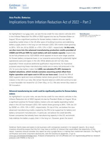 Asia Pacific_ Batteries_ Implications from Inflation Reduction Act of 2022 – Part 2(1)