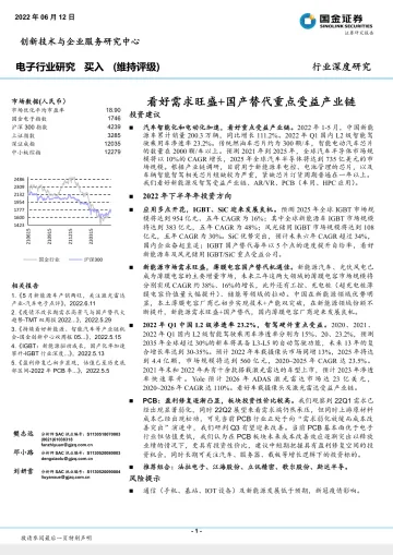 电子行业深度研究:看好需求旺盛+国产替代重点受益产业链-20220612-国金证券-49页
