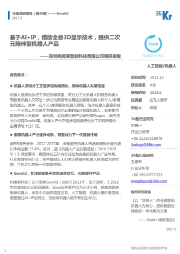 36Kr-Gowild企业调研报告_1