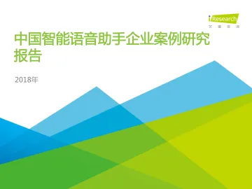 2018年中国智能语音企业案例研究报告