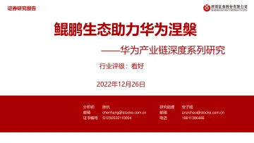 电子行业华为产业链深度系列研究:鲲鹏生态助力华为涅槃-20221226-浙商证券-37页