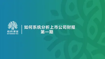 如何系统分析上市公司财报(37案例)-第一期
