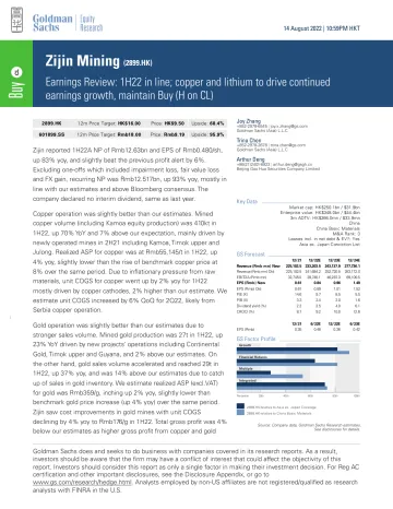 Zijin Mining (2899.HK)_ Earnings Review_ 1H22 in line; copper and lithium to drive continued earnings growth, maintain Buy (H...(1)