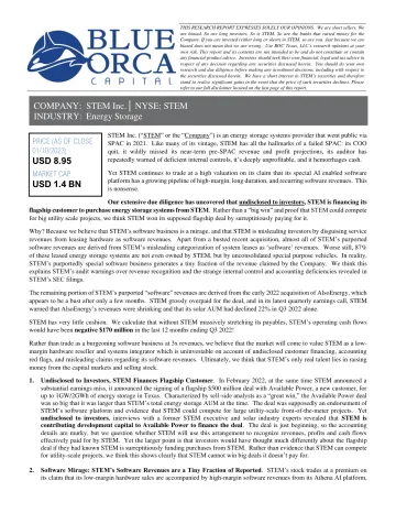 BlueOrca-做空Stem公司（英）-31页