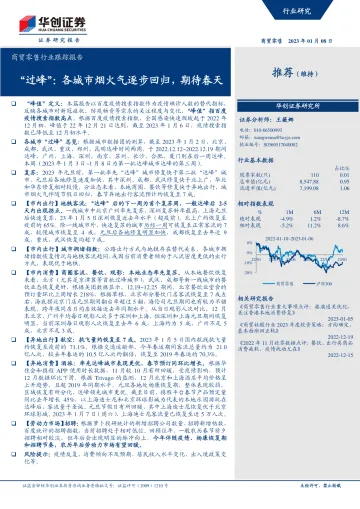 商贸零售行业跟踪报告:“过峰”,各城市烟火气逐步回归,期待春天-20230108-华创证券-23页