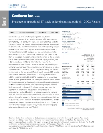 Confluent Inc. (CFLT)_ Presence in operational IT stack underpins raised outlook - 2Q22 Results(1)