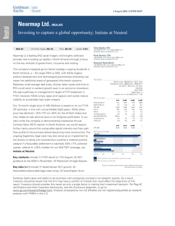 Nearmap Ltd. (NEA.AX)_ Investing to capture a global opportunity; Initiate at Neutral(1)