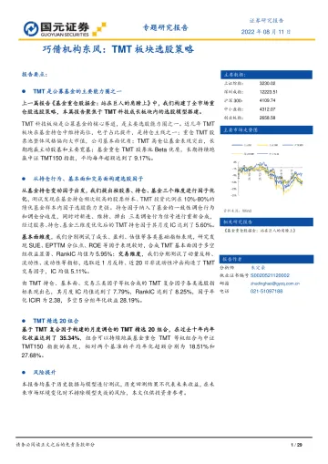 巧借机构东风:TMT板块选股策略-20220810-国元证券-29页