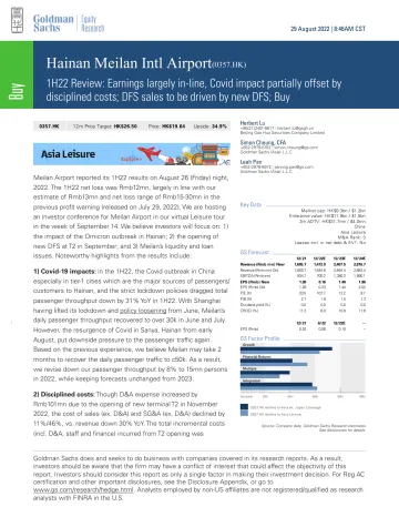 Hainan Meilan Intl Airport (0357.HK)_ 1H22 Review_ Earnings largely in-line, Covid impact partially offset by disciplined cos...(1)