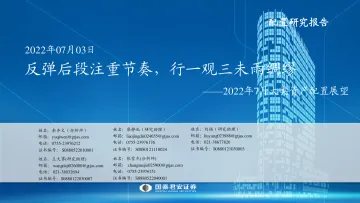 2022年7月大类资产配置展望:反弹后段注重节奏,行一观三未雨绸缪-20220703-国泰君安-41页