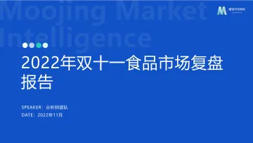2022年双十一食品市场复盘报告-魔镜市场情报-38页