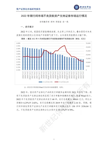 新世纪评级-2022年银行间市场不良贷款资产支持证券市场运行情况-13页