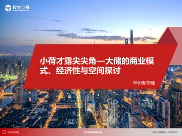 电新行业大储的商业模式、经济性与空间探讨:小荷才露尖尖角-20220905-民生证券-57页