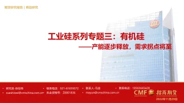 工业硅系列专题三:有机硅,产能逐步释放,需求拐点将至-20221129-招商期货-27页