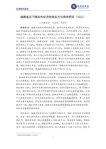 新世纪评级-福建省及下辖各市经济财政实力与债务研究(2022)-31页